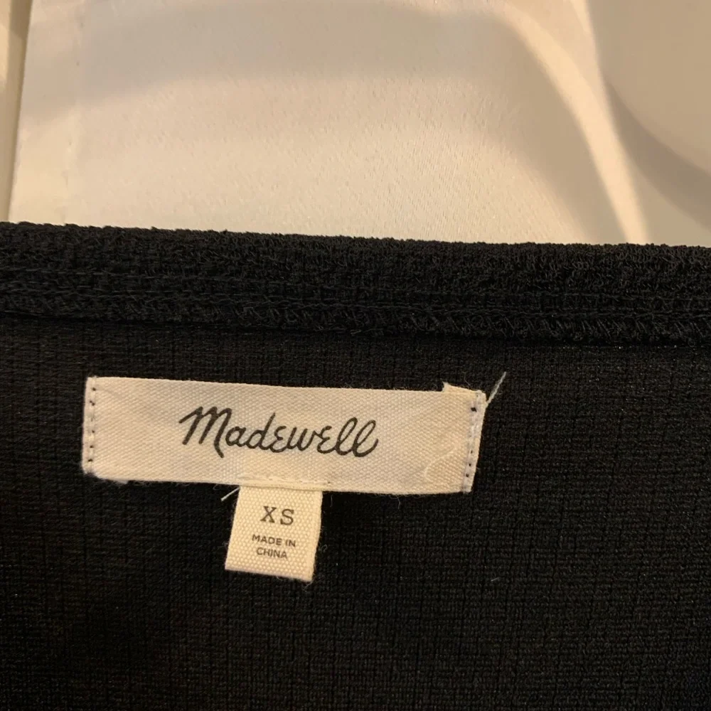 Madewell Crepe Square‎ Neck Puff-Sleeve Top Blouse XS
